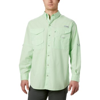 Columbia PFG Bonehead Long Sleeve Big, Camisa Verdes Para Hombre | 850269-WID